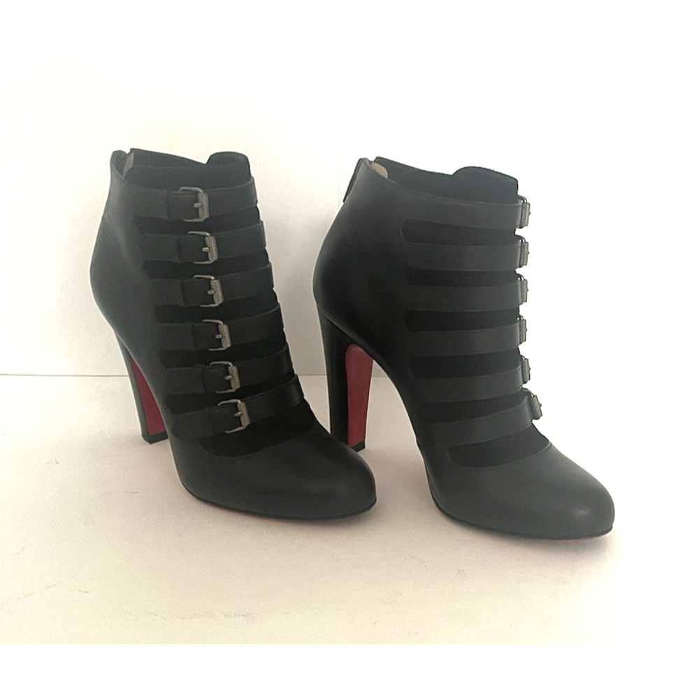 CHRISTIAN LOUBOUTIN PARIS BLACK ATTROUPA ANKLE BOOTS, SIZE EURO 36, - Picture 3 of 11
